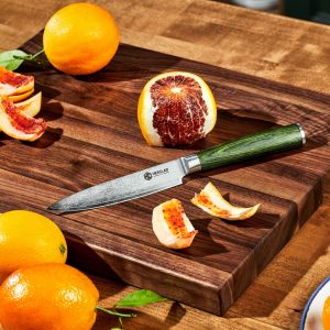 Essential Damascus Steel Knife Set. 6pc