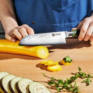 Damascus Steel Santoku Knife. 7