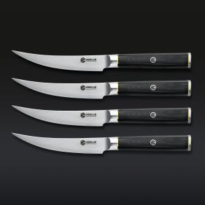 Master Series Japanese Damascus Steel Steak Knife Set. 4pc