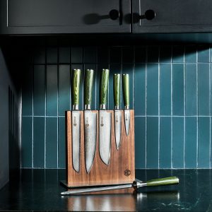 Damascus Steel Knife Set. 7pc