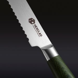 Damascus Steel Serrated Bread Knife. 8