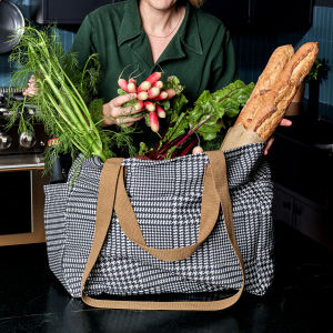 Eco Modern Market Bag (Houndstooth-Onyx)